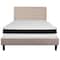 Flash Furniture Queen Platform Bed Set, Beige SL-BMF-19-GG - alternate 3